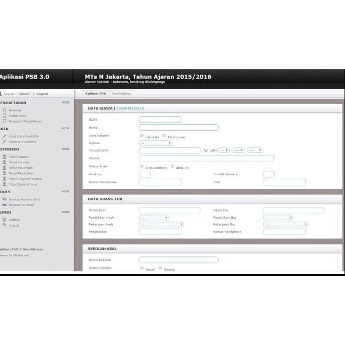Aplikasi Pendaftaran Siswa Baru Berbasis Web Full Source Code Shopee Indonesia