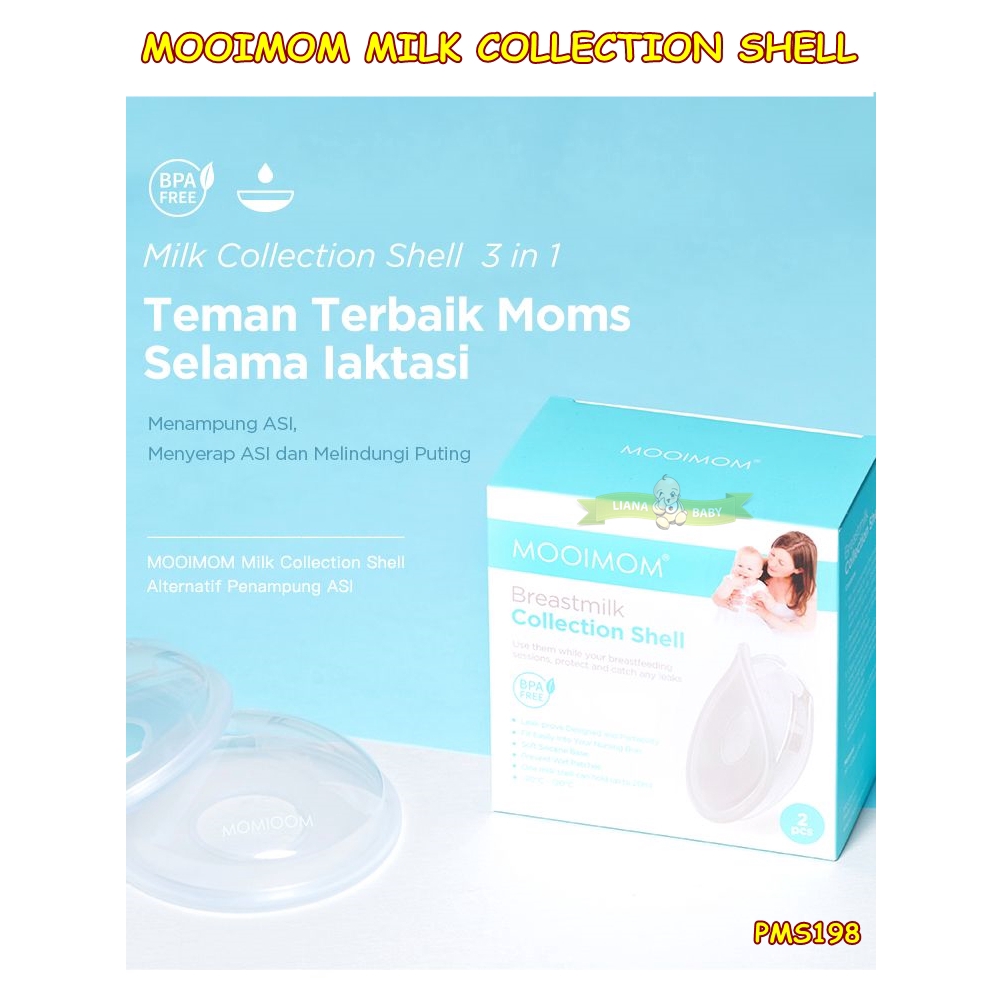 PMS198 PENAMPUNG ASI MOOIMOM MILK COLLECTION SHELL ISI 2 PCS