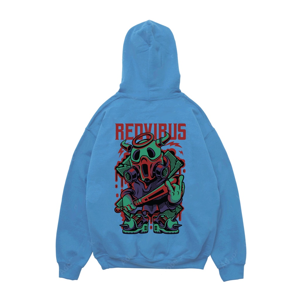 Hoodie Pria Redvirus Sweater Pria Fleece Size M - XXL