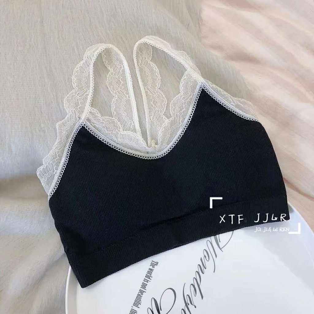 VS - SPORT BRA / BH PUSH UP WANITA RENDA LACE SEAMLESS TANPA KAWAT / PAKAIAN DALAM WANITA IMPORT 313