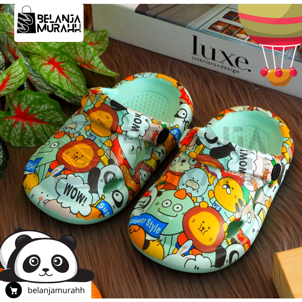 Sandal Kodok Anak anak Printing  Sendal bapaw  Sendal Baim  New Arivval Sendal Kodok Anak ank 603AA