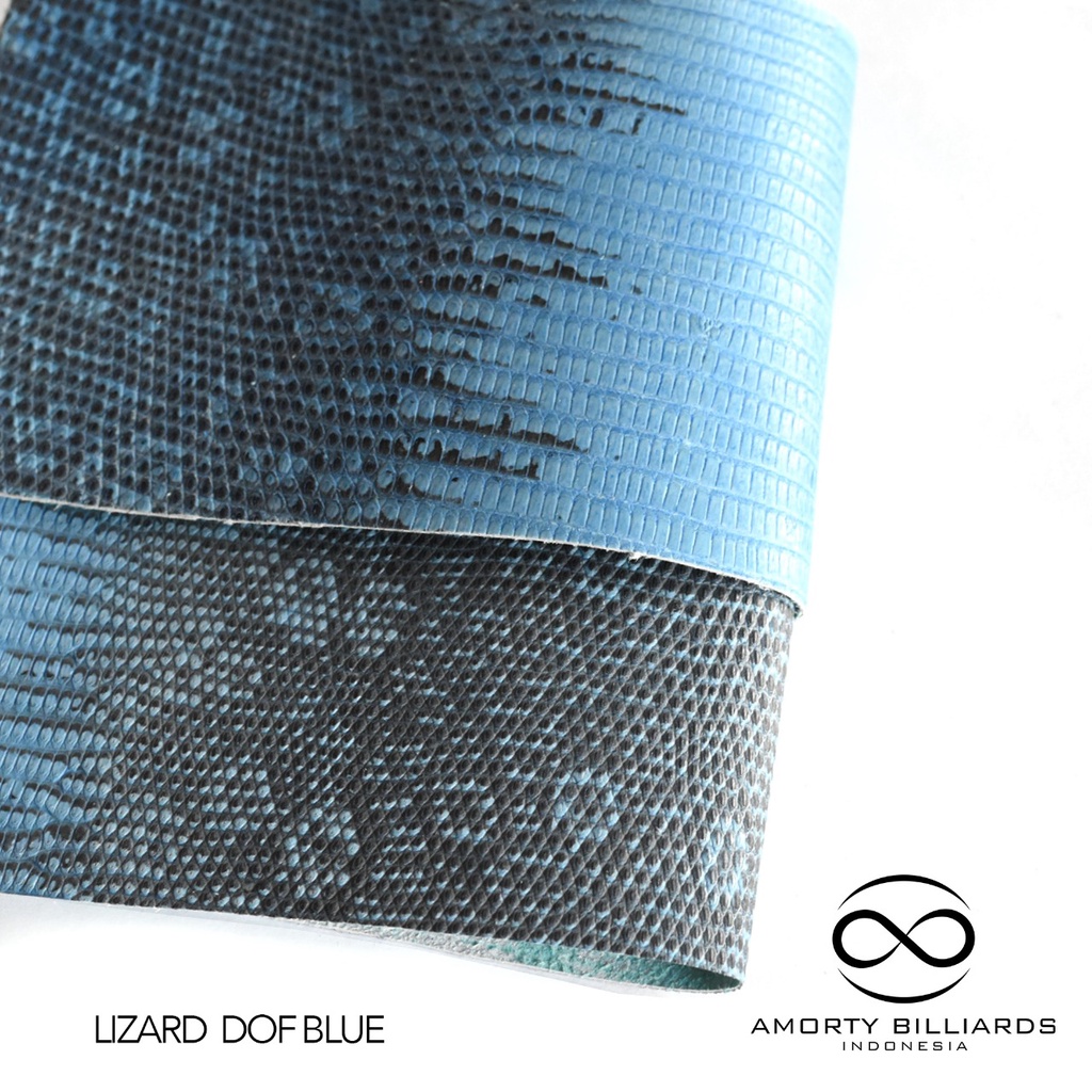 Genuine Lizard Leather Dof Blue
