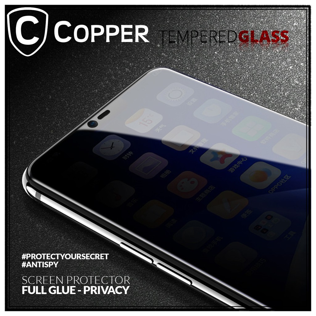 Samsung Galaxy A50s - COPPER Tempered Glass Privacy/Anti Spy (Full Glue)