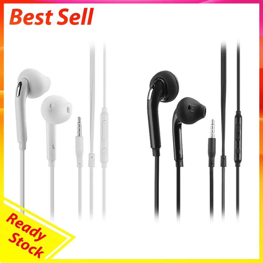 ALLOET Flat 3.5mm Aux Wired Earphone Earpiece In Ear Earbuds Headset Headphone for S6 Note4 Android