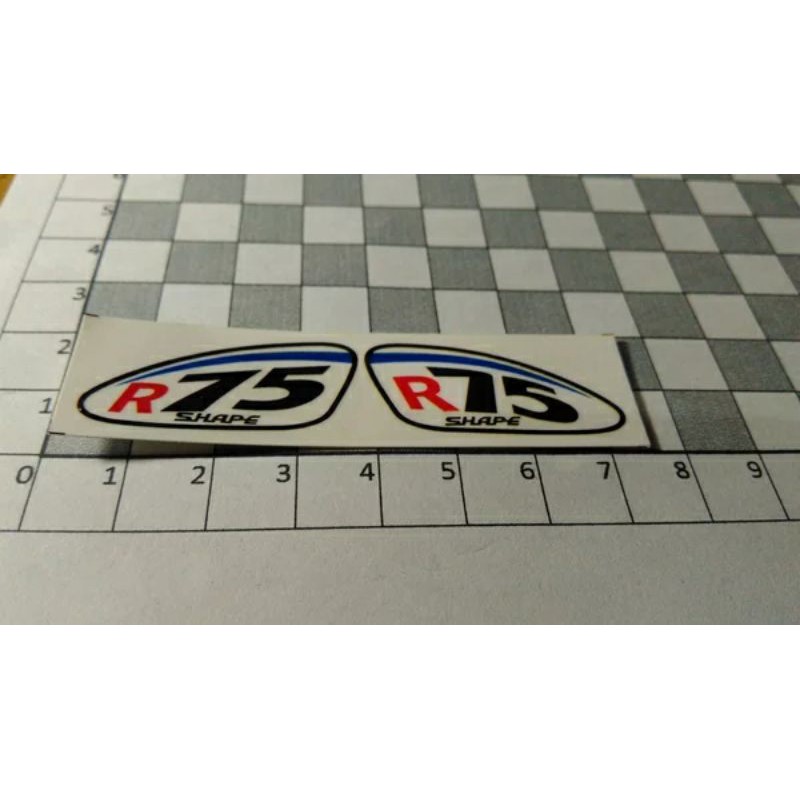 stiker R75 shape visor Arai