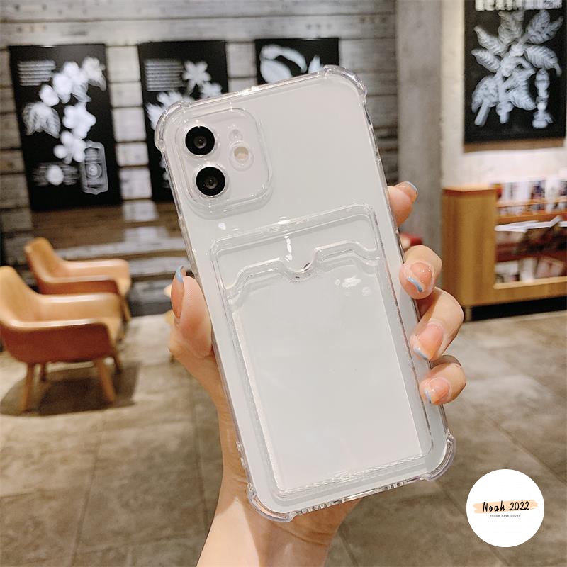 Case Realme 10 Pro C35 C31 C30 C21Y C25Y C12 C20 C20A C11 C25 C25S C3 5 5i 5s 6i 9i Narzo 50A 50i Prime Tempat Kartu Slot Dompet Anti Shock Transparan Warna Solid Soft TPU Cover