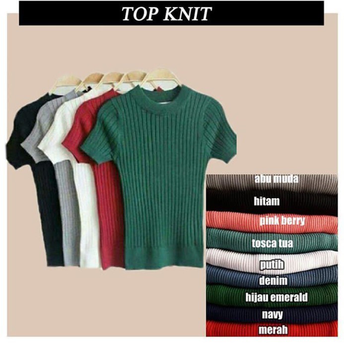 TOP KNIT/Baju Rajut - Rajut Wanita - Fashion Rajut