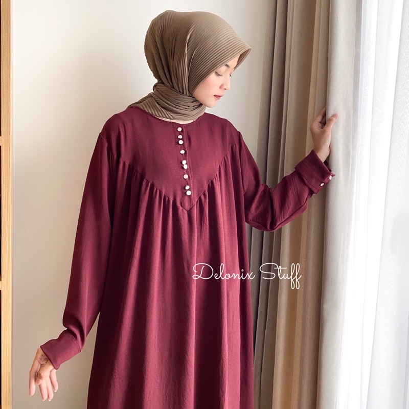 Fanya pearl crinkle dress