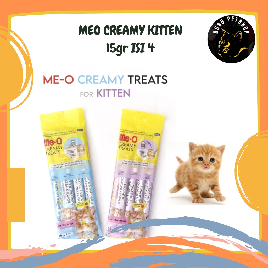 MEO Creamy Treats 15gr [ isi 4 pcs ] Makanan Snack Kucing