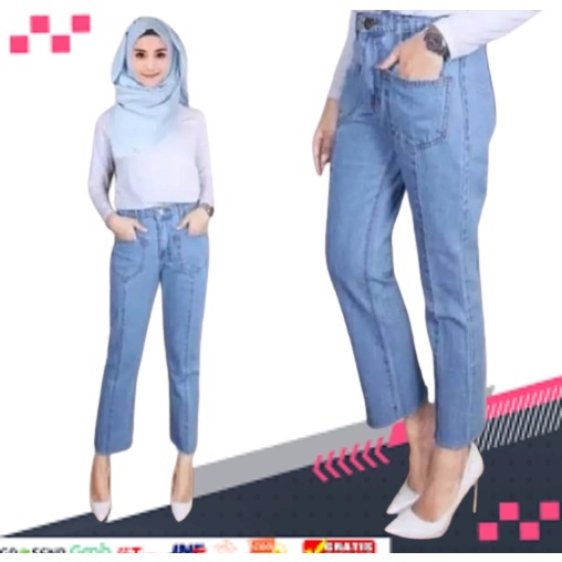PROMO BISA COD CELANA JEANS WANITA/CELANA JEANS WANITA KEKINIAN/CELANA JEANS WANITA SOBEK/CELANA JEA