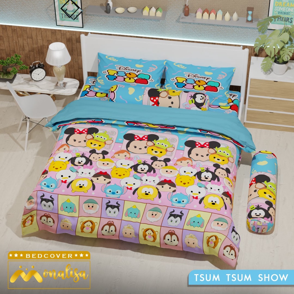 Monalisa Premium BedCover SET Sprei Uk 160/180 - Tsum Tsum Show