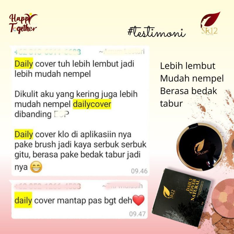 DAILY COVER NATURAL / BEDAK PADAT / SPF 15 / BEDAK PREMIUM / MENUTUPI BEKAS JERAWAT / FLEK HITAM / BEDAK TAHAN LAMA