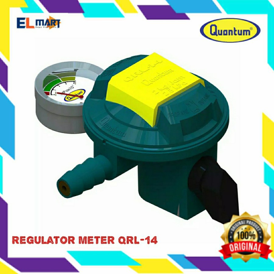 Kepala Regulator Gas Quantum QRL 14 - QRL14 Tekanan Rendah LPG