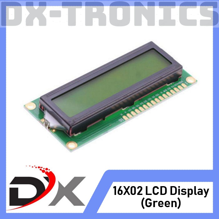 16x2 LCD display Green Backlight