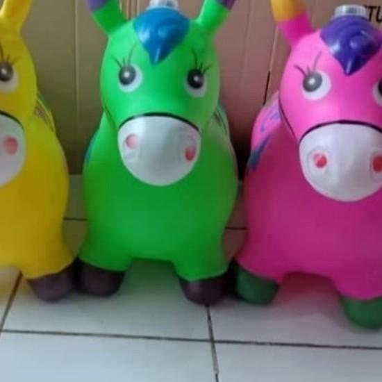 ○ Jumping Animal Music Mainan Kuda Kudaan Karet Anak ♦