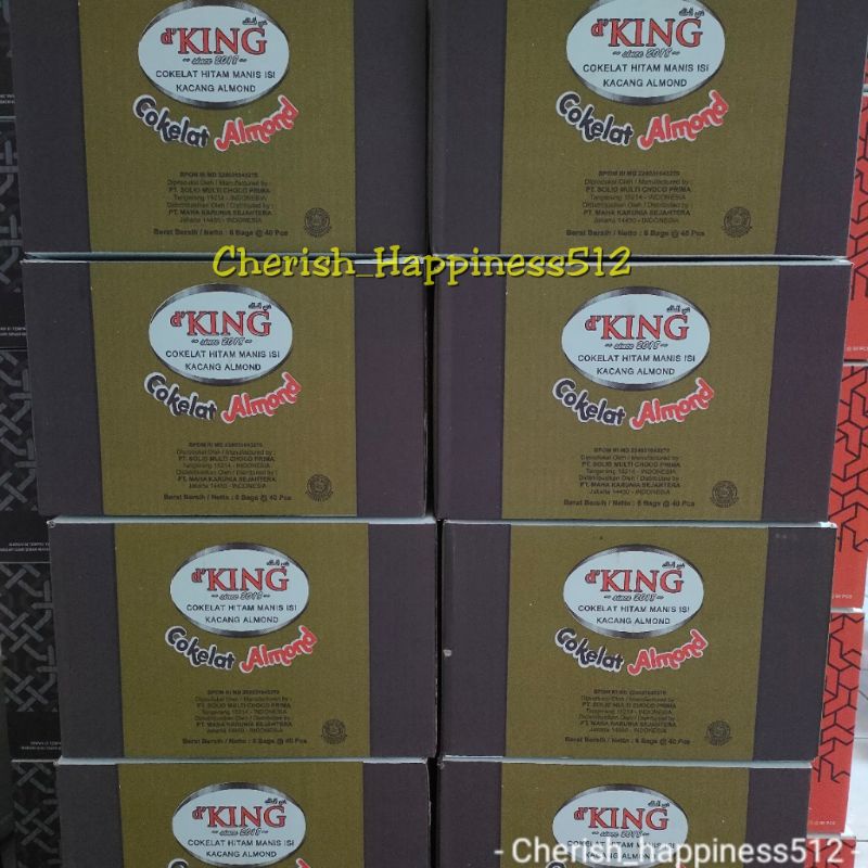 D'King Bonibol Almond Kemasan Bag (1 Bag isi 40 pcs)