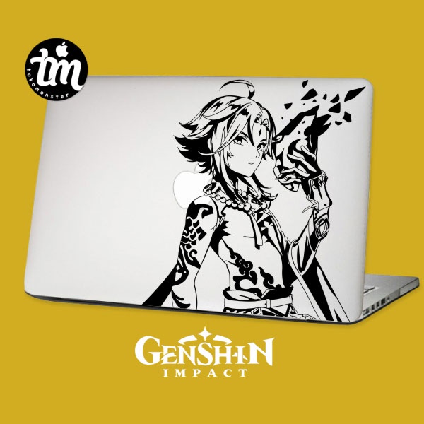 Stiker Laptop MacBook Asus Acer Dell Lenovo - Sticker Xiao Genshin Impact