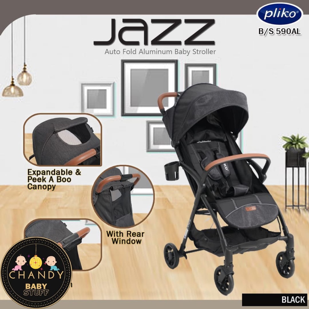 STROLLER BABY PLIKO JAZZ BS 590AL AUTO FOLD BISA LIPAT OTOMATIS CABIN SIZE