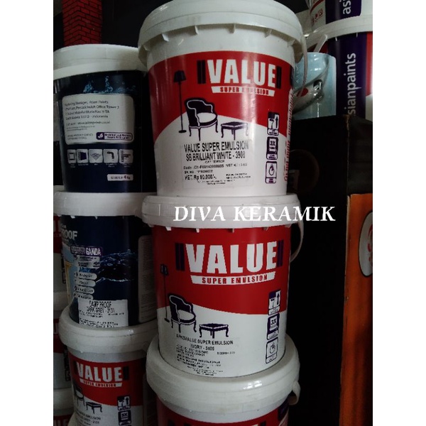 CAT DINDING VALUE SUPER EMULSION ASIAN PAINT