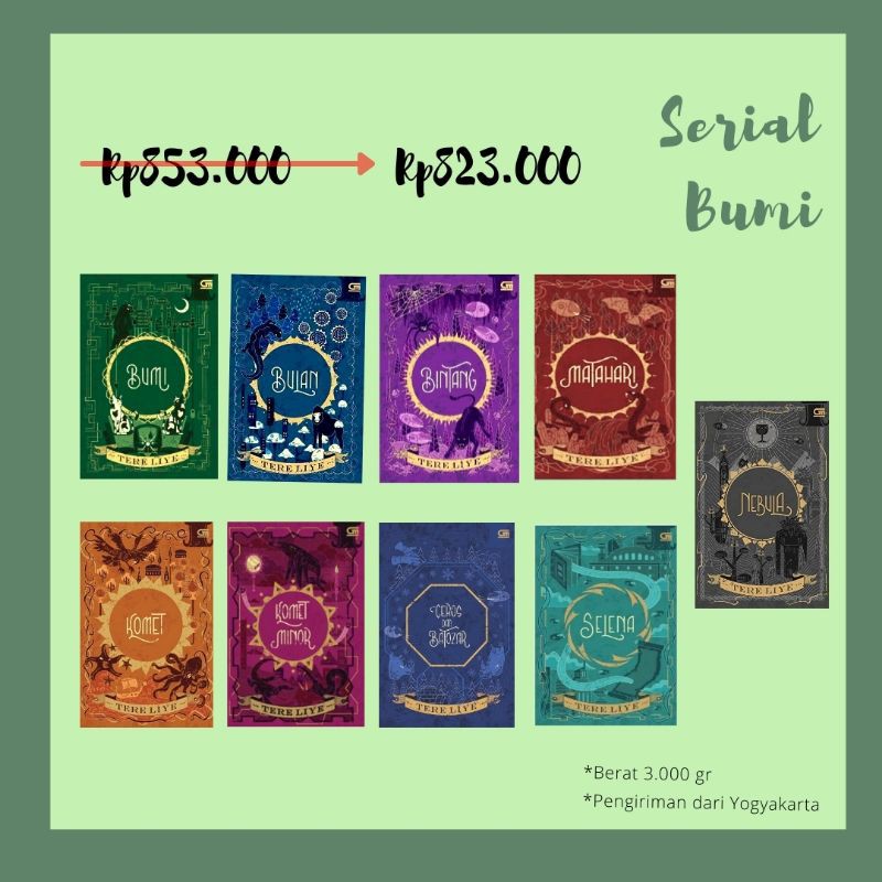 Bundle Set Novel Serial Bumi Tere Liye