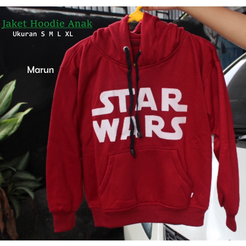 JAKET HOODIE ANAK SWEATER SABLON STARWARS TERBARU KEKINIAN BAHAN FLEECE USIA 2TAHUN SAMPAI 12TAHUN LAKI LAKI PEREMPUAN