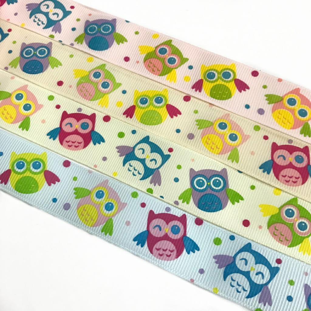 5 YARD - PITA GROSGRAIN MOTIF / PITA GROSGRAIN MOTIF BURUNG OWL/ PITA KADO