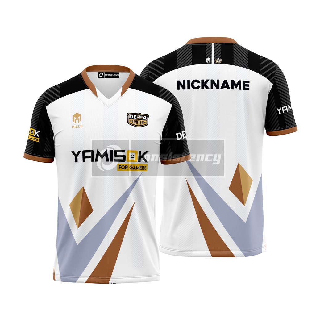 JERSEY GAMING DEWA UNITED ESPORT TERBARU 2021 FREE NICKNAME/ FREE MASKER & STIKER