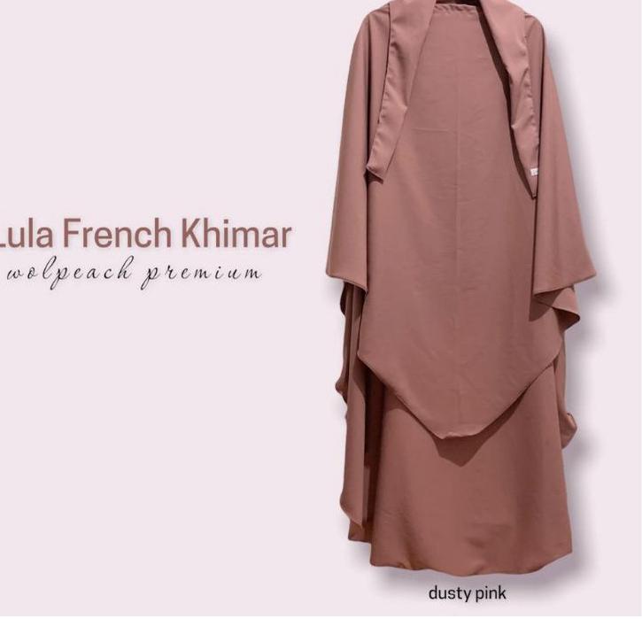 ▼ Lulla french khimar JUMBO bahan wolfis ☼