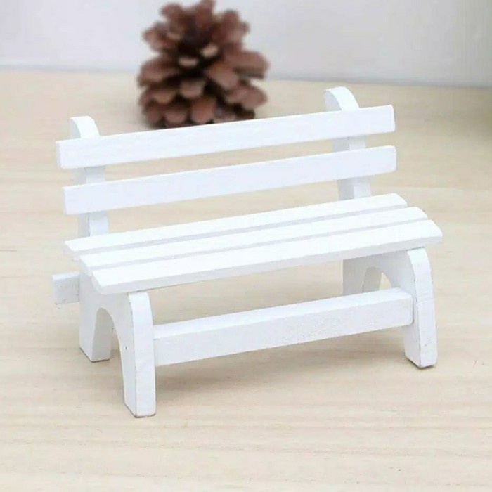 Miniatur Kursi Taman Warna Putih Terlaris