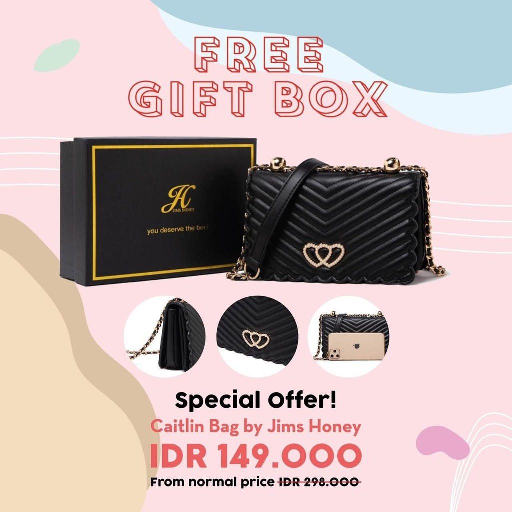 CAITLIN BAG JIMS HONEY Tas Hangout Selempang Fashion Wanita Cewek Cantik Slingbag JH Or  4276