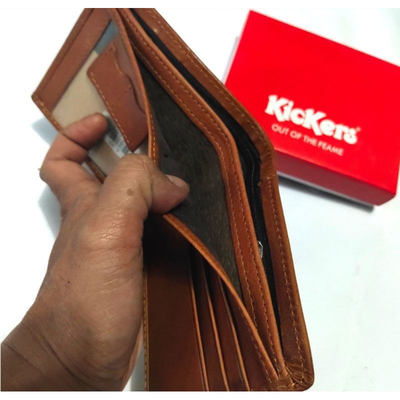 dompet pria kulit asli Kickers impor