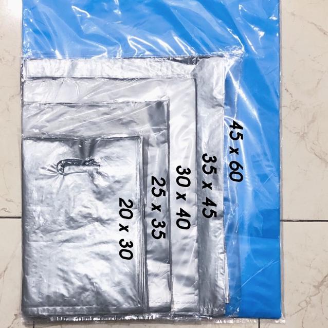 

◌ plastik packing olshop SILVER 30x40 0.7 100 lembar pond oval tanpa plo ➢