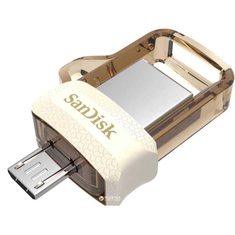 ORIGINAL SANDISK FLASHDISK 32GB OTG DUAL DRIVE m3.0 USB 3.0 - White