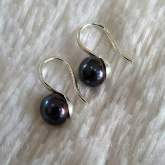 Anting Perak Model Sendok Mutiara | Mutiara Air Tawar Lombok | Perak