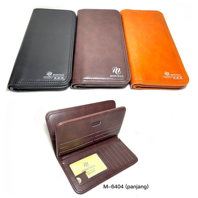 Dompet Kulit Panjang Slim Simple Pria Wanita || Dompet Kulit Pull up Asli Murah