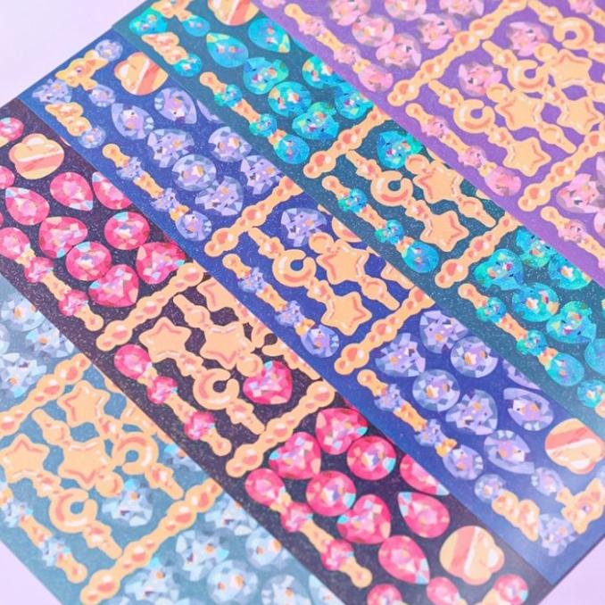 

STIKER DIAMOND HEART STICKER LASER CRYSTAL - BLACK GRAPE