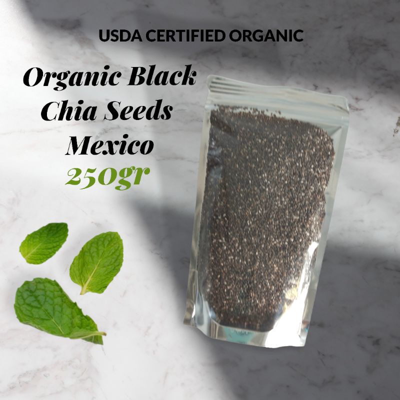 

ORGANIC BLACK CHIA SEED MEXICO 250GR / CHIASEED ORGANIK USDA CERTIFIED - BALIKPAPAN