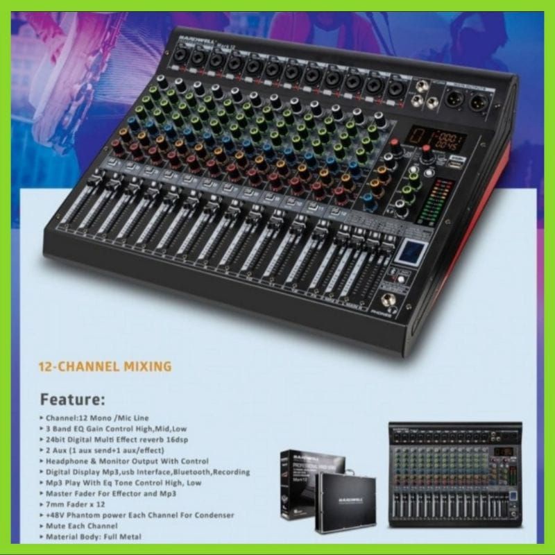 Mixer Audio HARDWELL MARK 12 Mixer 12 Channel Professional Original