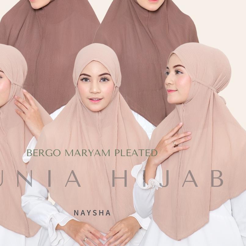✭ Jilbab Instan Bergo Plisket Cerutty Hijab Jilbab Kerudung Tali Belakang Instan Langsung Pakai Ceru