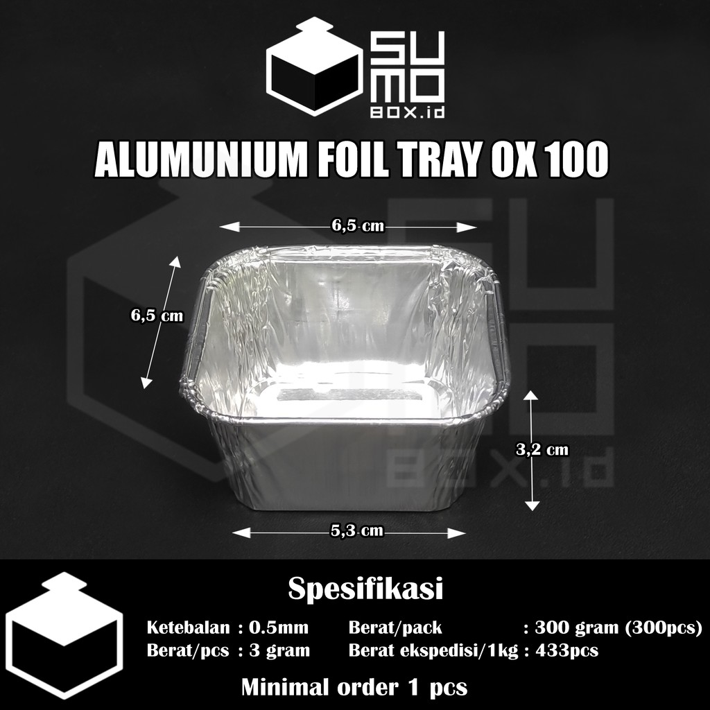 Foto Alumunium foil tray OX 100 tanpa tutup / cup OX-100 macaroni schotel / pastel tutup