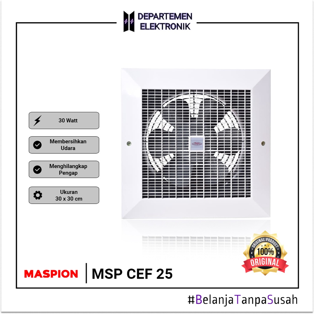 Maspion CEF 25 Ceiling Exhaust Fan / Kipas Exhaust Plafon 10 Inch MURAH BANGET / GARANSI RESMI