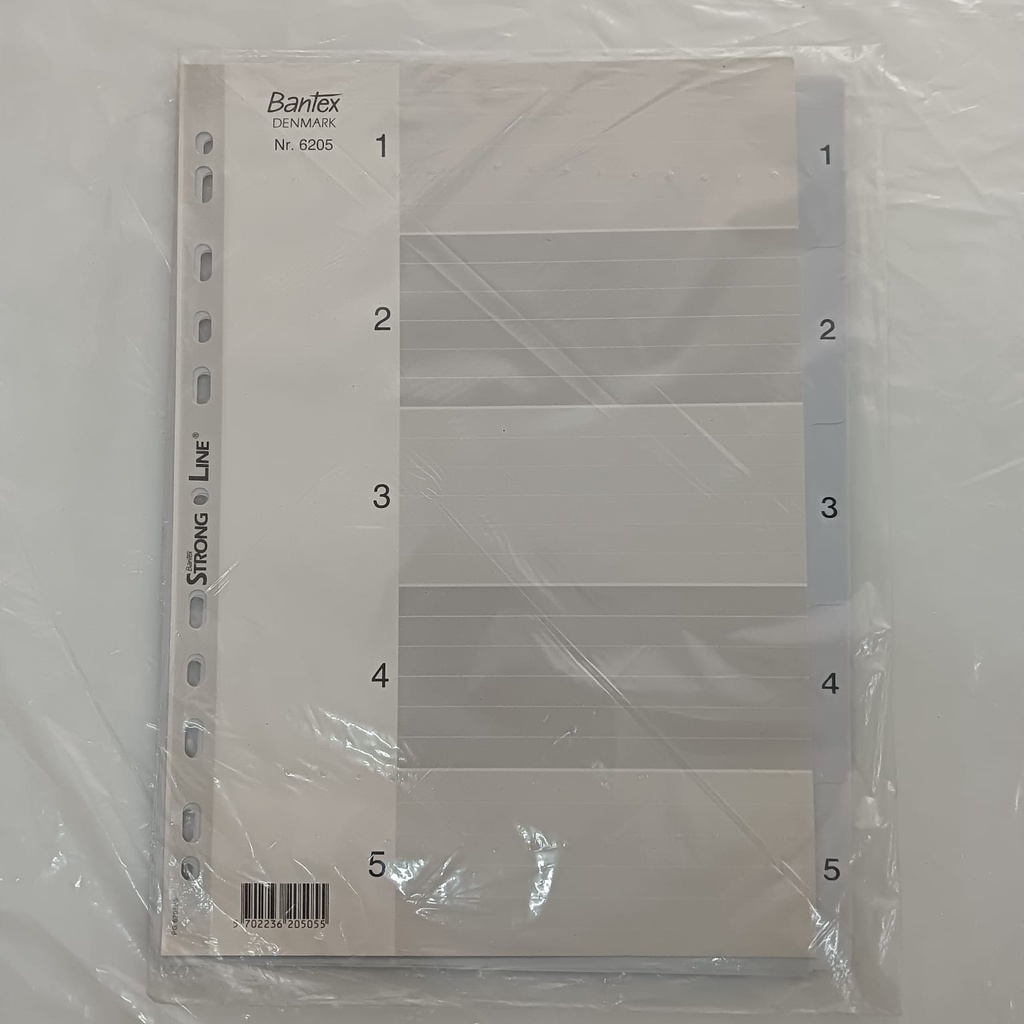 

BANTEX 6205 Divider / Pembatas / Sekat 5 Tab A4 Numeric