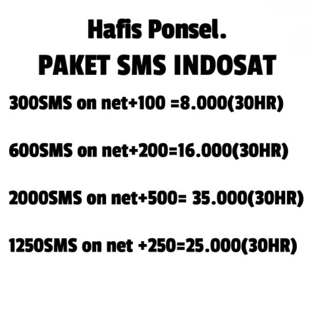 Paket SMs Indosat Murah Meriah..