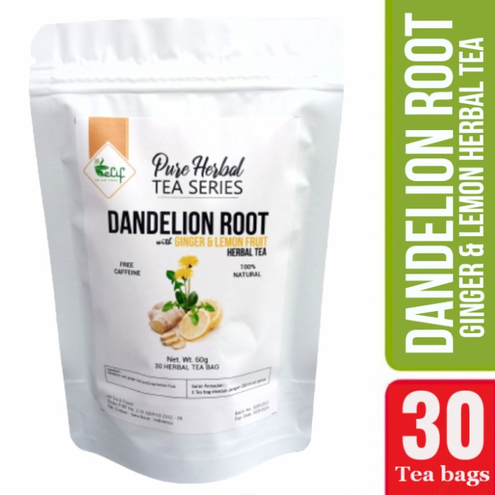 

ORIGINAL MURAH Dandelion Root Ginger Lemon Herbal Tea for Kidney Cleanse (30 Tea Bag)