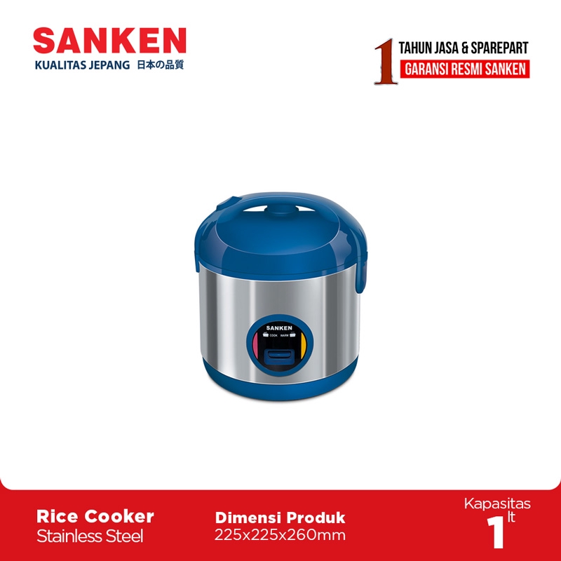 Sanken Rice Cooker 1 Liter SJ-203 BK/BL Magic Com Warna Random