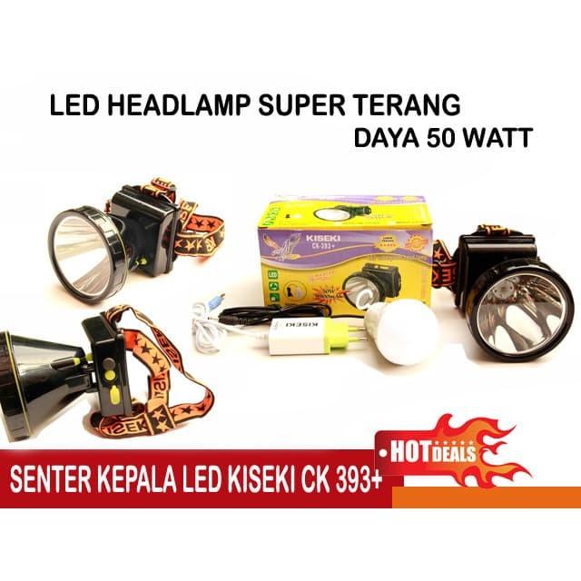 Big Promo Terbaru Head | Senter Kepala Kiseki Ck393 Ck 393 50 Watt Headlamp Led
