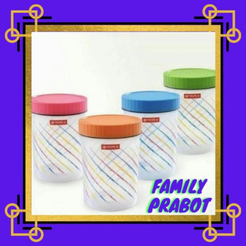 toples plastik Lion star Tiffany candy pot L sama S toples Lion star tutup putar