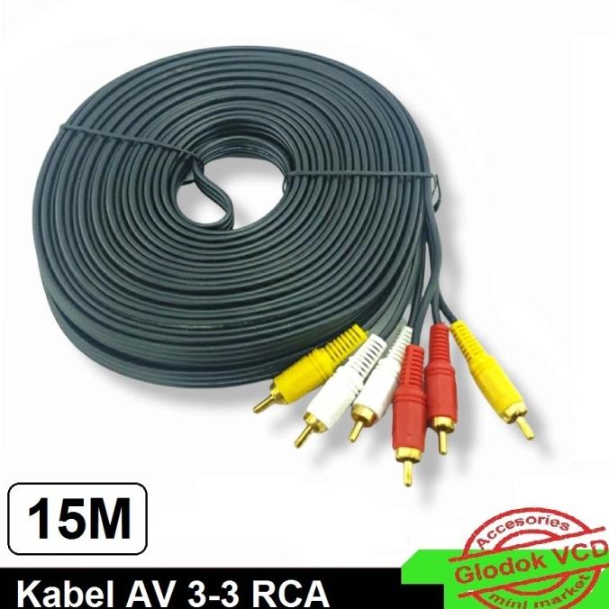Kabel 6 Rca 15M / Kabel Rca 3-3 15 Meter Termurah