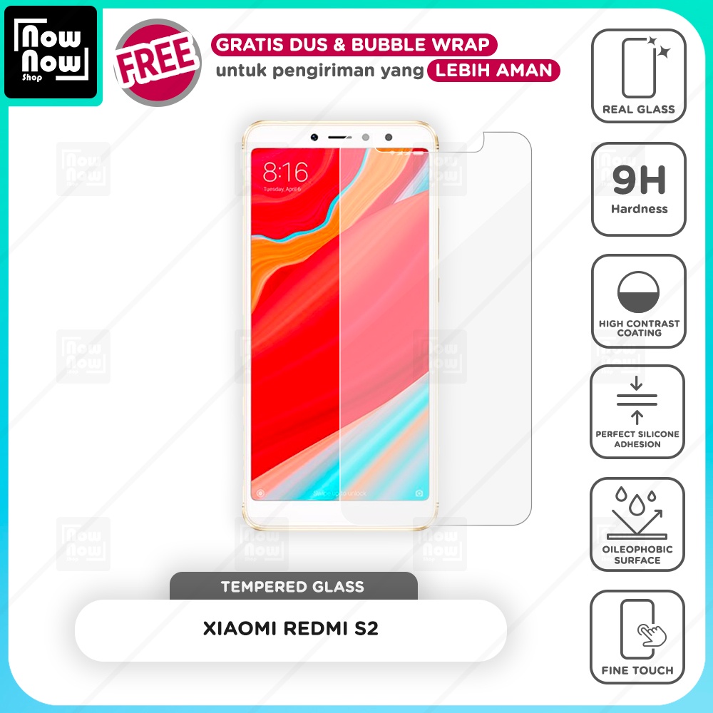 Tempered Glass Anti Gores Xiaomi REDMI S2 REDMI Y2 REDMI Y3 Screen Guard Protector 9H Kaca Temperglass