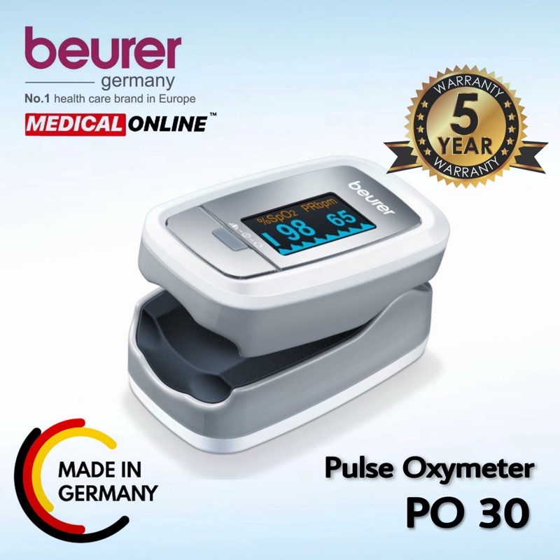 FINGER PULSE BEURER PO-30 / PO30 OXIMETER SATURASI OKSIGEN MEDICAL ONLINE MEDICALONLINE